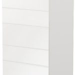Επιδαπέδιο ντουλάπι ψηλό Hudson K14-60-1KF-Λευκό - Λευκό γυαλιστερό