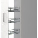 Επιδαπέδιο ντουλάπι ψηλό Hudson K23-30-1KZ-Λευκό - Λευκό γυαλιστερό