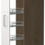 Επιδαπέδιο ντουλάπι ψηλό Hudson K23-30-1KZ-Φυσικό σκούρο - Λευκό