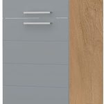 Επιδαπέδιο ντουλάπι ψηλό Hudson K23-60-1KF-Καρυδί - Γκρι
