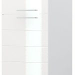 Επιδαπέδιο ντουλάπι ψηλό Hudson K23-60-1KF-Λευκό - Λευκό γυαλιστερό