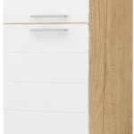 Επιδαπέδιο ντουλάπι ψηλό Hudson K23-60-1KF-Φυσικό - Λευκό