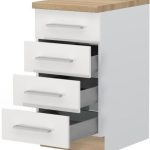 Επιδαπέδιο ντουλάπι Hudson R-45-4MBOX-Λευκό - Λευκό γυαλιστερό