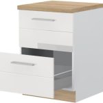 Επιδαπέδιο ντουλάπι Hudson R-60-2MBOX-Λευκό - Λευκό γυαλιστερό