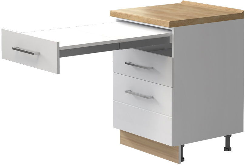 image_721879_highline-r-60-3fms-3-be-ku-55hl-3xr7-448-nebraskaoak-ne Επιδαπέδιο ντουλάπι Hudson R-60-3FMS με επεκτεινόμενο τραπέζι-Λευκό - Λευκό γυαλιστερό - Image 1