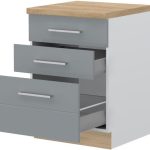 Επιδαπέδιο ντουλάπι Hudson R-60-3MBOX-Λευκό - Γκρι