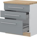 Επιδαπέδιο ντουλάπι Hudson R-80-3MBOX-Λευκό - Γκρι
