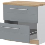 Επιδαπέδιο ντουλάπι Hudson R-90-2MBOX-Λευκό - Γκρι