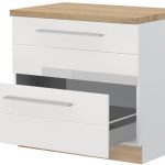 Επιδαπέδιο ντουλάπι Hudson R-90-2MBOX-Λευκό - Λευκό γυαλιστερό
