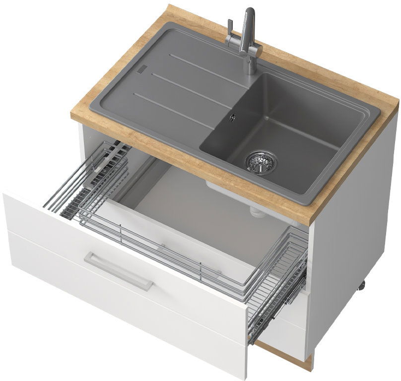 image_721901_highline-r-90-2mz-3-be-ku-55hl-2xr7-608-nebraskaoak-ne Επιδαπέδιο ντουλάπι Hudson R-90-2MZ-Λευκό - Λευκό γυαλιστερό - Image 1