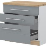 Επιδαπέδιο ντουλάπι Hudson R-90-3MBOX-Λευκό - Γκρι