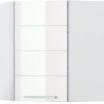 Ντουλάπι κρεμαστό γωνιακό Hudson V7-UG-1K-Λευκό - Λευκό γυαλιστερό