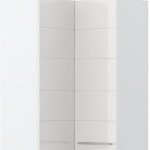 Ντουλάπι κρεμαστό γωνιακό Hudson V9-UG-2K-Λευκό - Λευκό γυαλιστερό