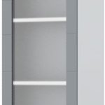 Ντουλάπι κρεμαστό Hudson V9-45-1KS με βιτρίνα-Λευκό - Γκρι
