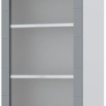 Ντουλάπι κρεμαστό Hudson V9-60-1KS με βιτρίνα-Λευκό - Γκρι