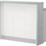 Πάγκος νησίδας Hudson-Μήκος: 120 εκ.-Λευκό-Chromix Silver