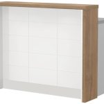 Πάγκος νησίδας Hudson-Μήκος: 120 εκ.-Λευκό-Pacific Walnut
