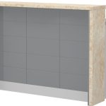 Πάγκος νησίδας Hudson-Μήκος: 135 εκ.-Γκρι-Latino Marble