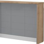 Πάγκος νησίδας Hudson-Μήκος: 135 εκ.-Γκρι-Pacific Walnut