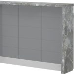 Πάγκος νησίδας Hudson-Μήκος: 135 εκ.-Γκρι-Siena Marble