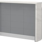 Πάγκος νησίδας Hudson-Μήκος: 135 εκ.-Γκρι-White Marble