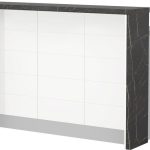 Πάγκος νησίδας Hudson-Μήκος: 135 εκ.-Λευκό-Black Stone