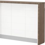 Πάγκος νησίδας Hudson-Μήκος: 135 εκ.-Λευκό-Carini Wallnut