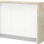 Πάγκος νησίδας Hudson-Μήκος: 135 εκ.-Λευκό-Latino Marble
