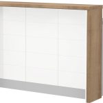 Πάγκος νησίδας Hudson-Μήκος: 135 εκ.-Λευκό-Pacific Walnut