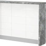 Πάγκος νησίδας Hudson-Μήκος: 135 εκ.-Λευκό-Siena Marble