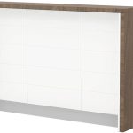 Πάγκος νησίδας Hudson-Μήκος: 150 εκ.-Λευκό-Carini Wallnut