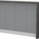 Πάγκος νησίδας Hudson-Μήκος: 160 εκ.-Γκρι-Black Stone