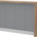 Πάγκος νησίδας Hudson-Μήκος: 160 εκ.-Γκρι-Pacific Walnut