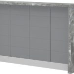 Πάγκος νησίδας Hudson-Μήκος: 160 εκ.-Γκρι-Siena Marble
