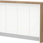 Πάγκος νησίδας Hudson-Μήκος: 160 εκ.-Λευκό-Pacific Walnut