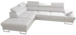 Γωνιακός καναπές Gelito LTHR-Leuko-Αριστερή