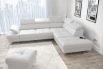 Γωνιακός καναπές Gelito LTHR-Leuko-Δεξιά - Image 2
