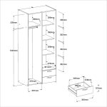 Ντουλάπα Dorm δίφυλλη με καθρέπτη-Leuko - Image 5