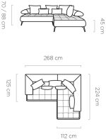 Γωνιακός καναπές Solido-Sapio milo-Δεξιά - Image 3