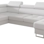 Γωνιακός καναπές Gelito Max II LTHR-Leuko-Αριστερή