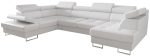 Γωνιακός καναπές Gelito Max II LTHR-Leuko-Αριστερή