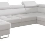 Γωνιακός καναπές Gelito Max II LTHR-Leuko-Δεξιά
