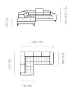 Γωνιακός καναπές Baggy-Gkri-Αριστερή - Image 3