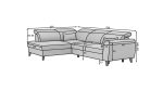 Γωνιακός καναπές Vuelta-Leuko-Δεξιά - Image 3