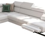 Γωνιακός καναπές Gelito Relax LTHR-Leuko-Αριστερή