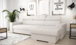 Γωνιακός καναπές April mini  Eco LTHR-Leuko-Δεξιά - Image 2