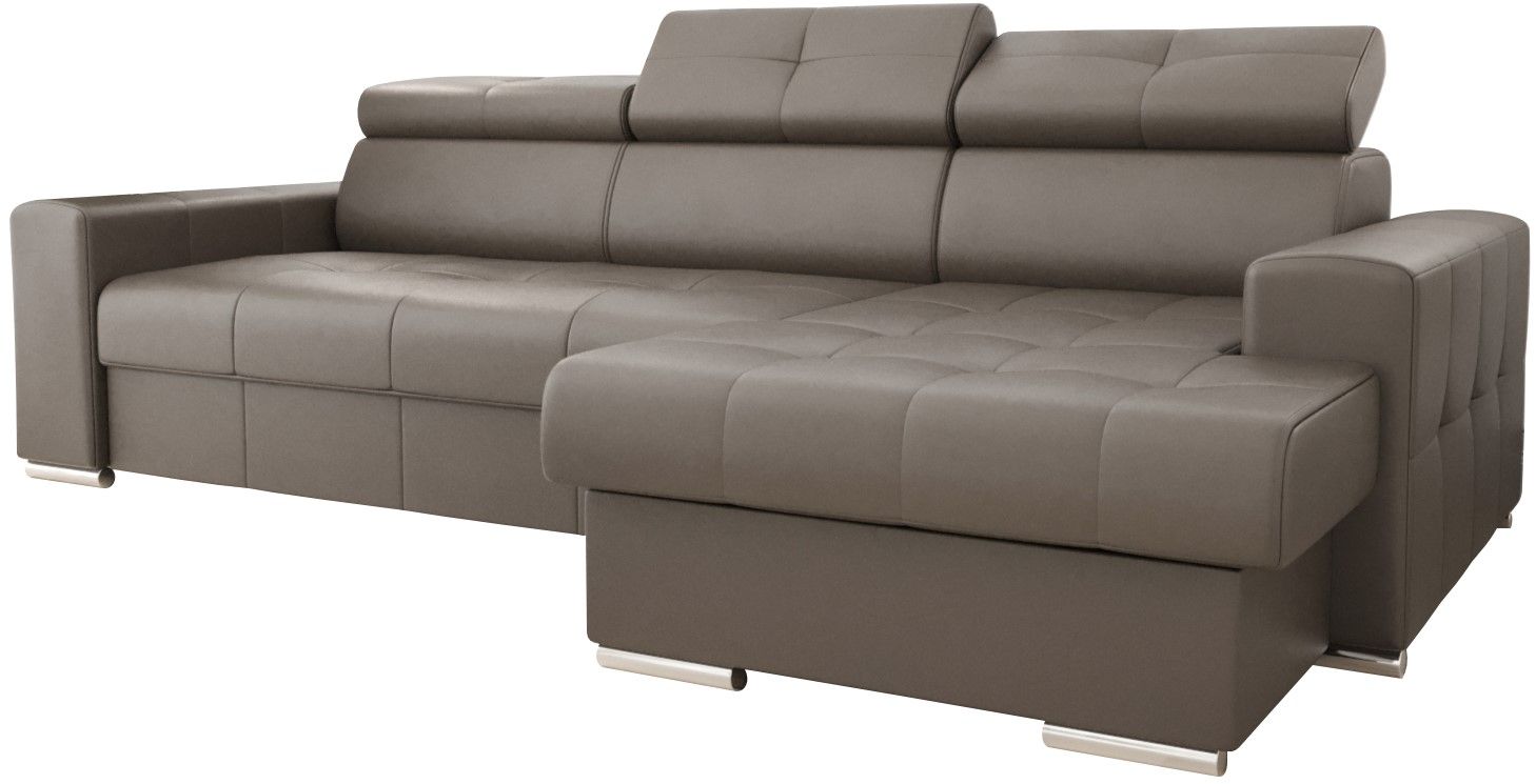 Γωνιακός καναπές April mini  Eco LTHR-Kafe-Δεξιά - Image 1