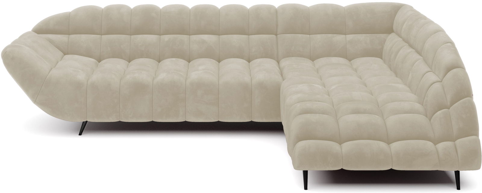 Γωνιακός καναπές Dolphin-Ekrou-Δεξιά - Image 1