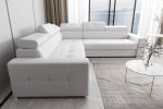 Γωνιακός καναπές April Plus Eco LTHR-Leuko-Αριστερή - Image 2