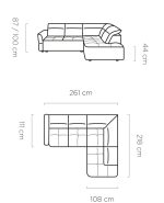 Γωνιακός καναπές Morello L-Xaki-Δεξιά - Image 3